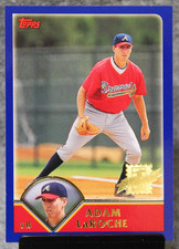 2003 Topps Adam LaRoche 1st Year Card #294 Braves Rookie. rookie card picture