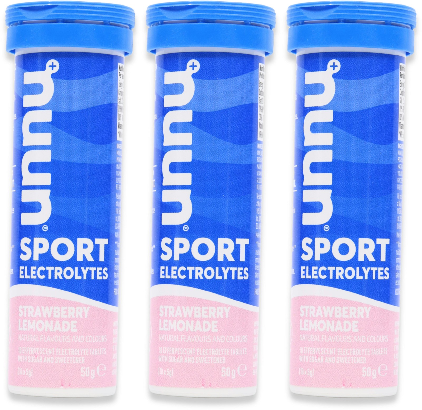 Nuun Sport Electrolytes Strawberry Lemonade 10 Effervescent Tablets X 3