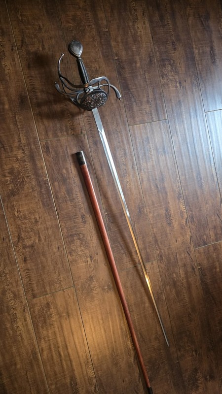 Paul Chen Hanwei Antiqued Gustav Swept Hilt Rapier Cas Iberia