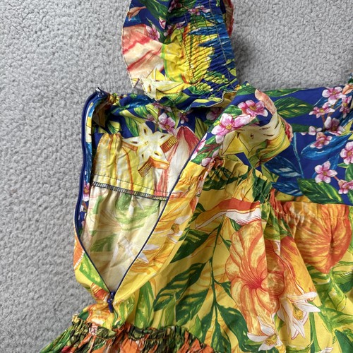 Farm Rio Dress Womens XS Caipirinha Mini Boho Floral Cotton Tiered Colorful NWOT - Imagen 11 de 14