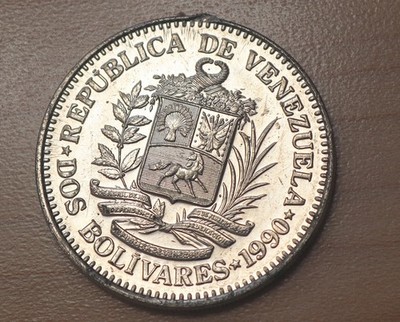 1990 Venezuela 2 Bolivares