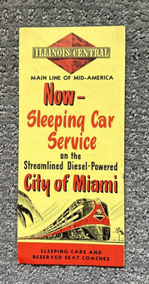 50er Illinois Central - jetzt Schlafwagenservice - Stadt Miami Fahrplan