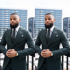 Men Suits 2 Pcs Wedding Groom Wear Formal Business Tuxedos Slim Fit Blazer Pants