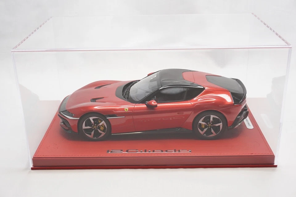 1/18 BBR FERRARI 12CILINDRI COUPE ROSSO IMOLA DELUXE RED LEATHER LE 3 PC MR - Image 2 of 4