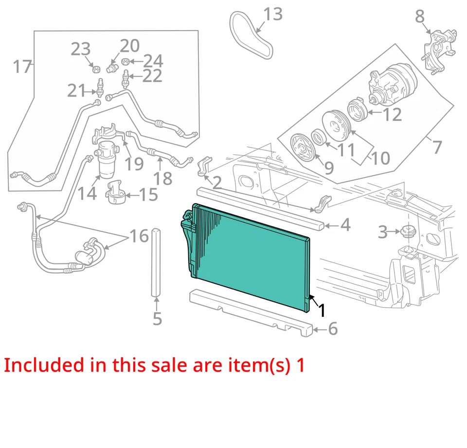 FITS 1997-2005 BUICK PARK AVENUE CONDENSER ASM A/C 52484260 - NEW OEM 52484260 - Image 3 of 4