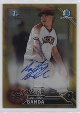 2016 Bowman Chrome Prospects Gold Refractor 45/50 Anthony Banda Auto 1e1a