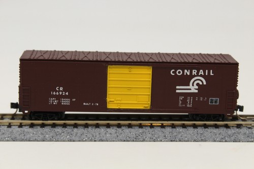Coche de caja realista escala N 50' Conrail CR 166924 rojo amarillo | Zustand: Used