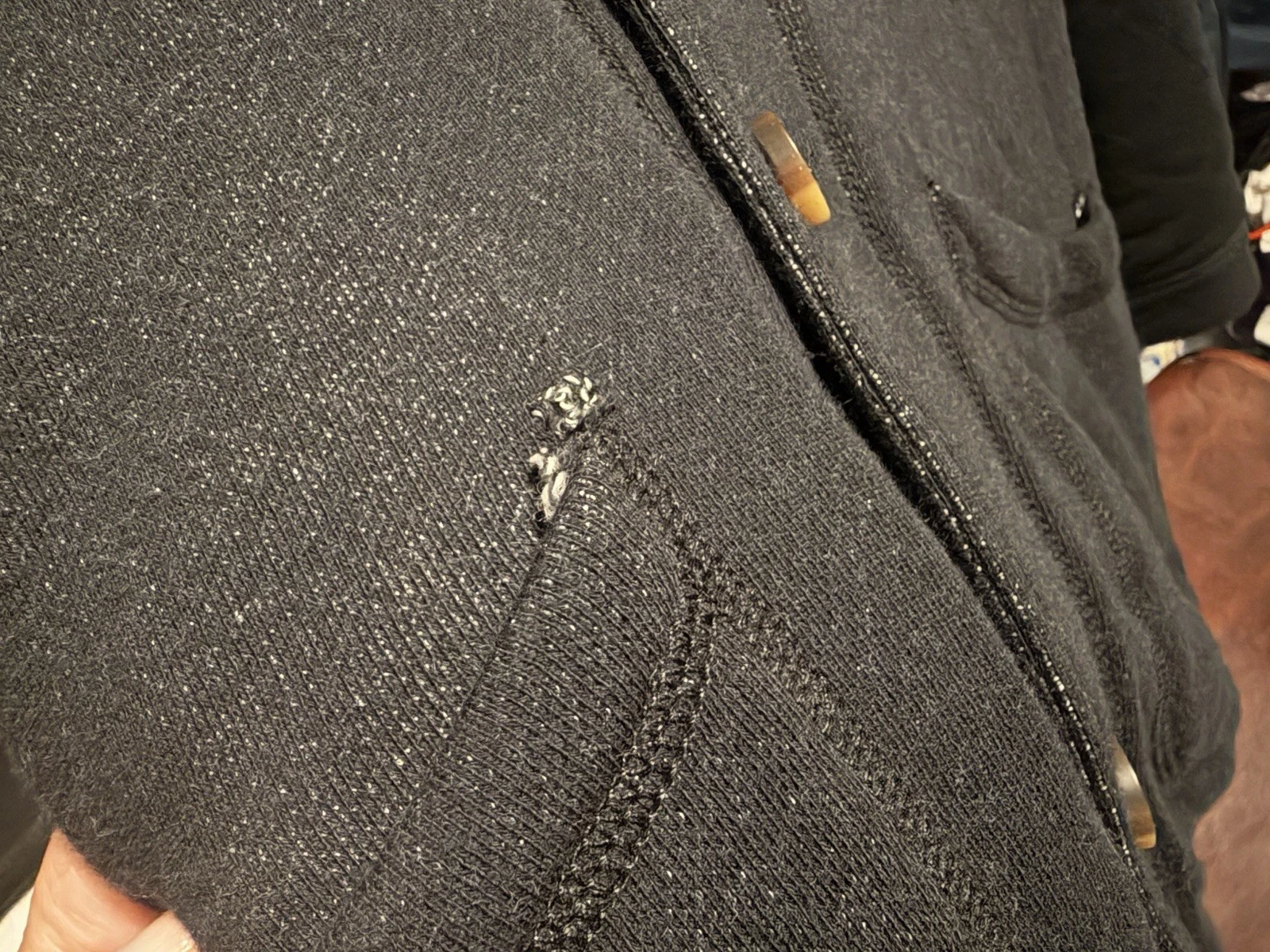 UGG Men's Large Black Button-Front Fleece Lined Jacket - product detail image 16