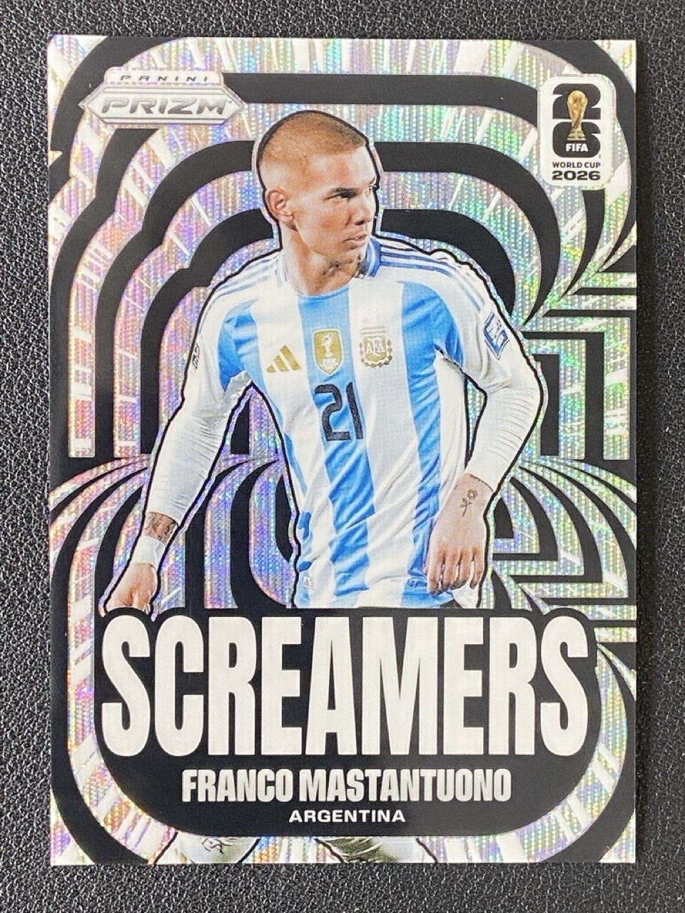 Franco Mastantuono 2026 Panini Prizm FIFA World Cup New Era Wave #24