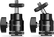 1/4" Camera Hot Shoe Mount, Ballhead Tripod with Additional 1/4" Screw, 2Pcs Pac