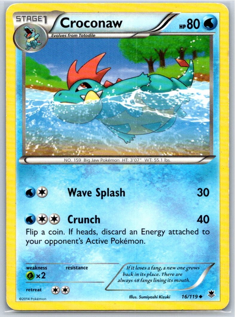Croconaw XY - Phantom Forces 16/119 Pokemon Card MP