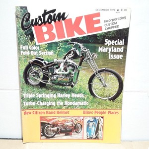 CUSTOM BIKE MAGAZINE BACK ISSUE/DECEMBER 1976/ VERY GOOD