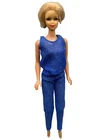BK~ LOT #7 DRESSED BARBIE DOLL VINTAGE IN BLUE PANTA AND TOP CASEY