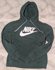  Nike Men's Green Sportswear Club Logo Pullover Hoodie Size L 