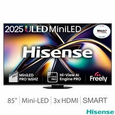 Hisense 85" MiniLED 4K Smart Television HDR Gaming Dolby Vision Freeview UK HDMI