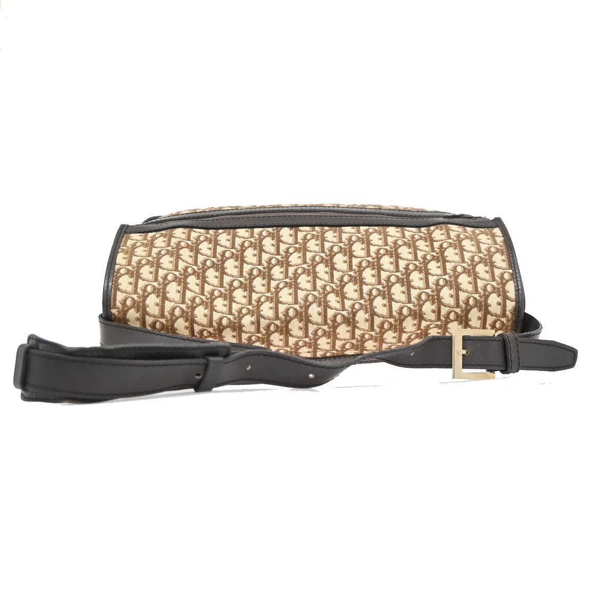 CHRISTIAN DIOR Logo Trotter Pattern Shoulder Bag Canvas Leather Brown 70KP521 — image 5