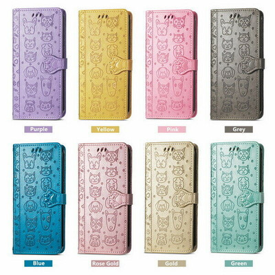 Leather Cat Dog Wallet Phone Case For Samsung A17 A57 A16 A36 A56 A25 A23 A14