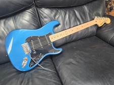 Squier Affinity Stratocaster. Lake Placid Blue Maple Fretboard. Satin neck.