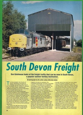 Rail Magazine Extract 1989 - South Devon Freight - Speedlink & China Clay Trains