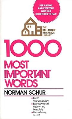 1000 Most Important Words, Schur, Used; Good Book