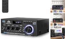 Stereo Home Audio Amplifier with 5.0 Bluetooth Receiver, 300W+300W AK45