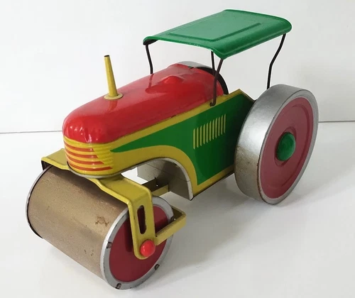 Vintage Piko GDR Tin Litho Steam Engine Roller Toy