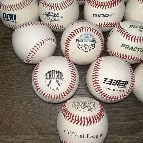 22 Official League Mark 1 Baseballs & Spalding & Rawlings & Trump NEW - Picture 5 of 6