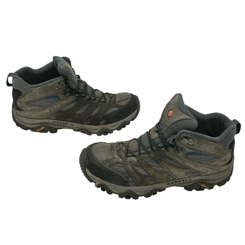Merrell Moab 3 Mid Hiking Boots J035865W Mens Size 13W 13 Wide Granite Gray Blue - Image 2 of 4