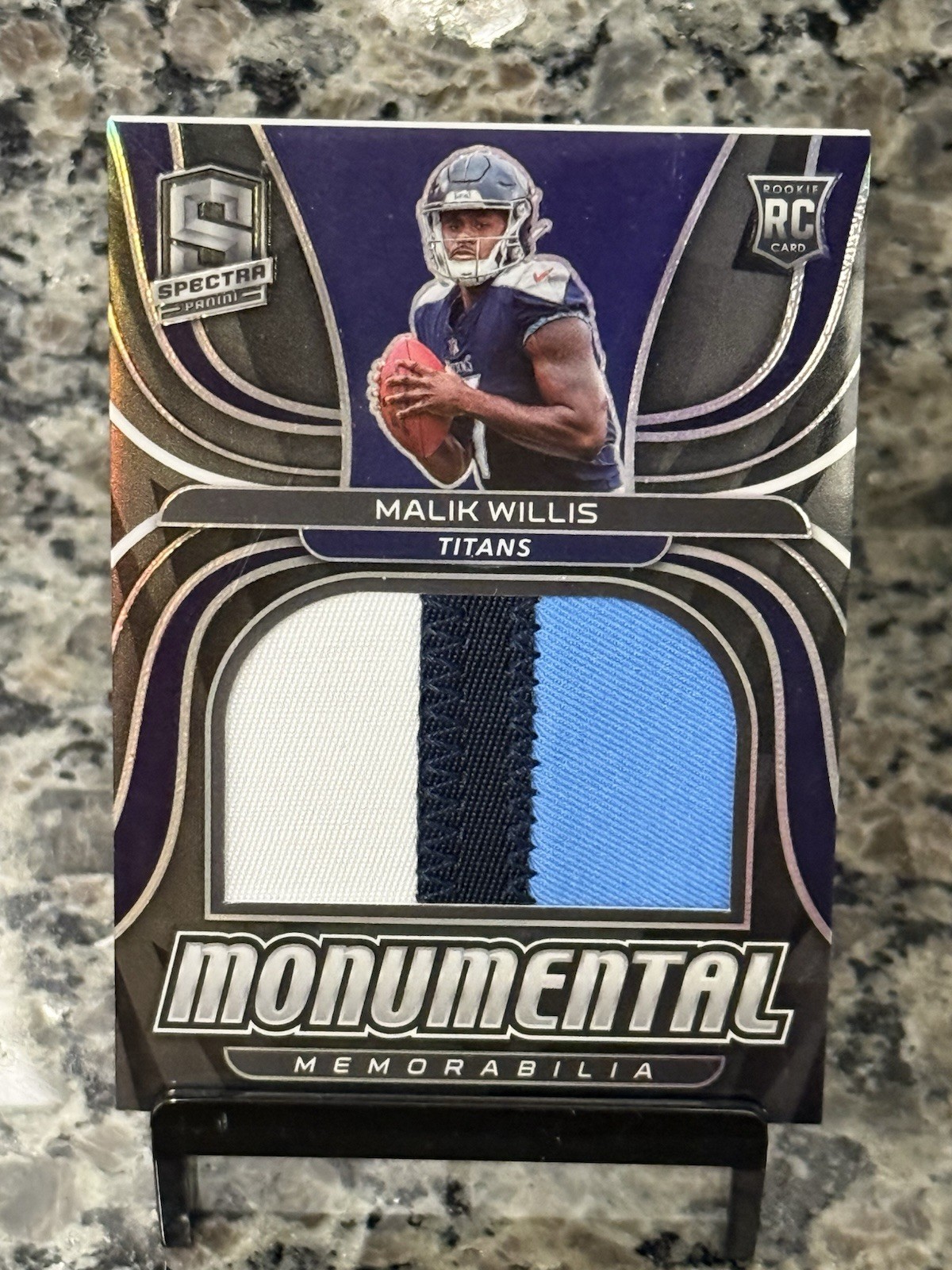 Malik Willis Panini Spectra Monumental Memorabilia #MMEMWI Base
