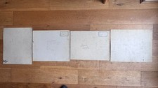 Four vintage signed Gilchrist cartoon illustration boards Punch interest