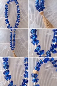 Prayer Beads Islamic Middle Eastern Large Blue Glass Beads