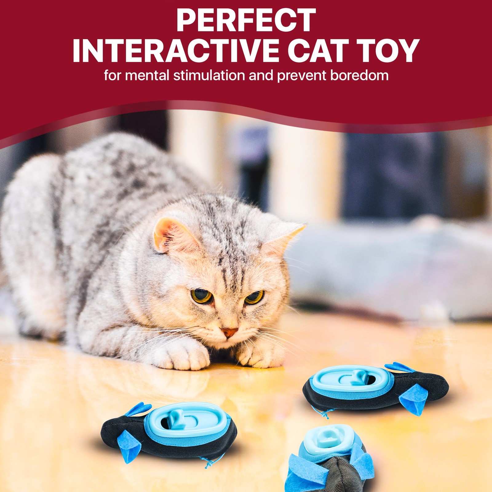 Mangeoire de chasse Doc & Phoebe avec compartiments de stimulation physique pour chat - 3