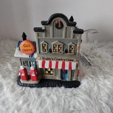 2021 Holiday Time Country Charm Lighted "Gas Depot" Christmas Village Buddy's