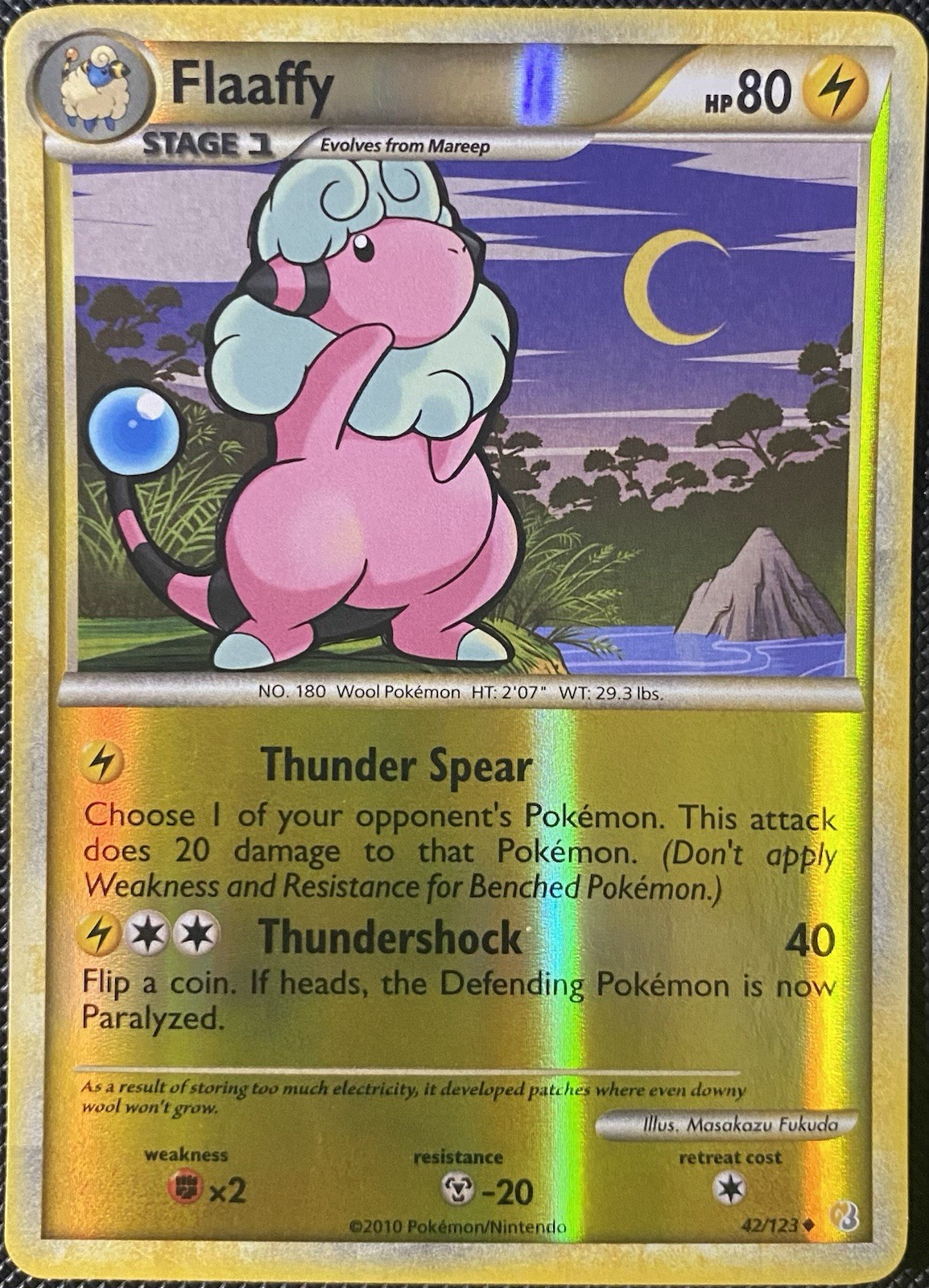 Flaaffy 42/123 Heartgold & Soulsilver Reverse Holo - Pokémon Card
