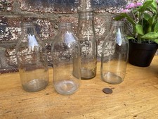 Vintage Old Glass Milk Bottles Glasgow Stirling Co-op X 4 