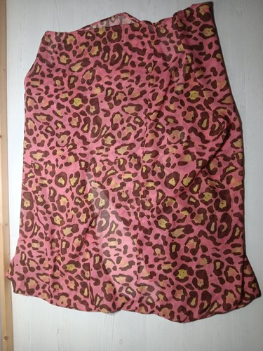 Spot Lite L.A. Long Line Sheer Pink Animal Print Open Front Cardigan Size L *PIC - Bild 8 von 12