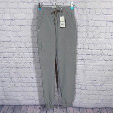 Figs Womens Charlotte 21 Pocket Slim Scrub Jogger Pant Gray Size XXS NWT Medical