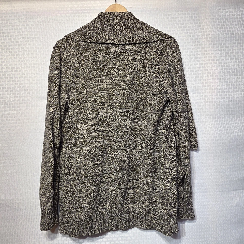 Elegante suéter/cardigan tejido jaspeado chaps para mujer mediano M bolsillos delanteros abiertos  Foto 4 de 4