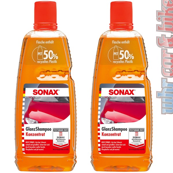 Sonax Glanzshampoo Konzentrat Autoshampoo 2X 1L SchmutzlöSend Schonend-image