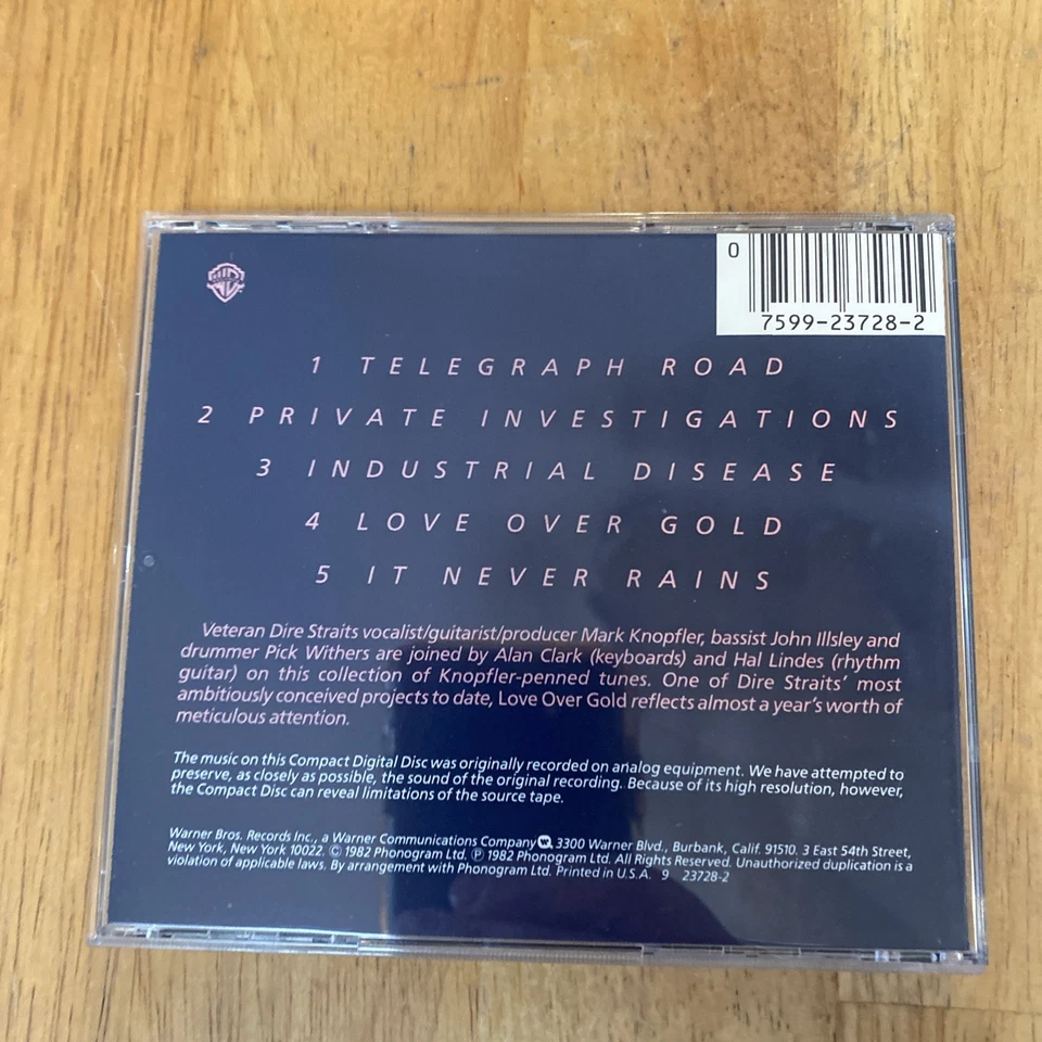 Dire Straits Love Over Gold US CD Early Warner Brothers Records Issue  - Imagem 2 de 4