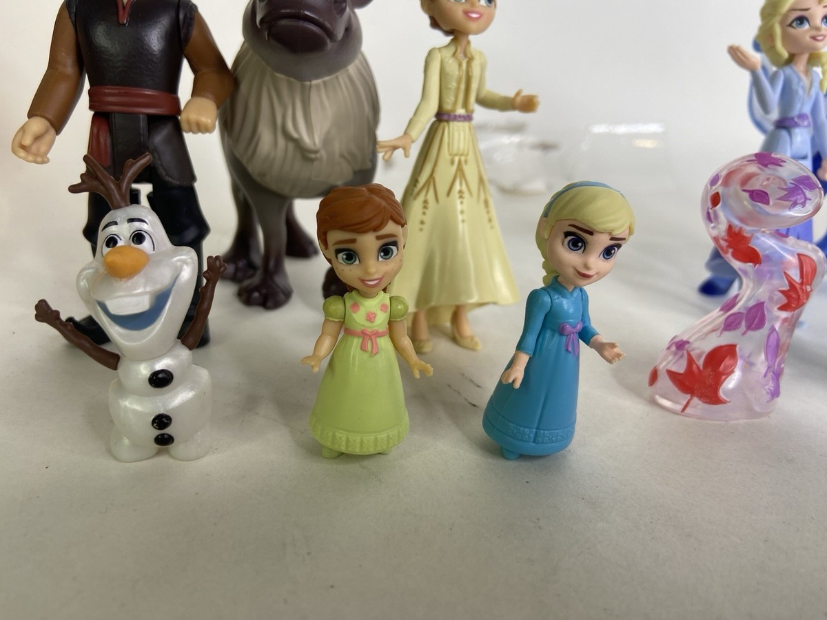 Conjunto De 9 Figuras Congeladas De Anna Elsa Kristoff Olaf Sven Hans Troll Oaken Cat