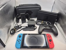 Nintendo Switch HAC-001 Console Neon Red & Blue Bundle With Accessories