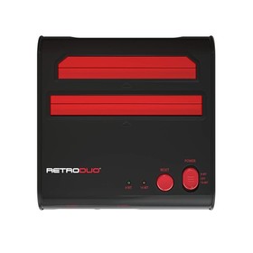 Retro-Bit RetroDuo Dual 2-in-1 Retro Console for SNES & NES Games - Red/Black