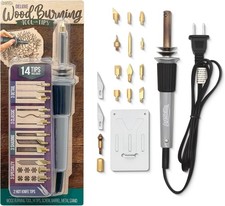 Professional Wood Burning Kit with Pen, 14 Tips  2 Hot Knife Tips