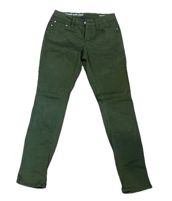 Signature Studio Ultimate Stretch W/Style Size 6 Low Rise Green Pants