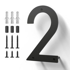 Metal House Numbers, Stainless Steel for Outside, Mailbox 4 Inch Black 2