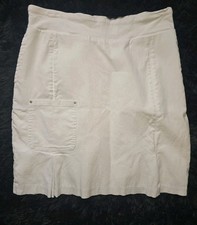 Euro Classic White Denim Skirt Sz 8