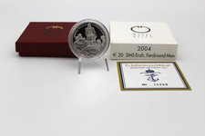 PRAGER: Österreich, 20 Euro 2004, SMS Erzherzog Ferdinand Max, Silber [H100]#k