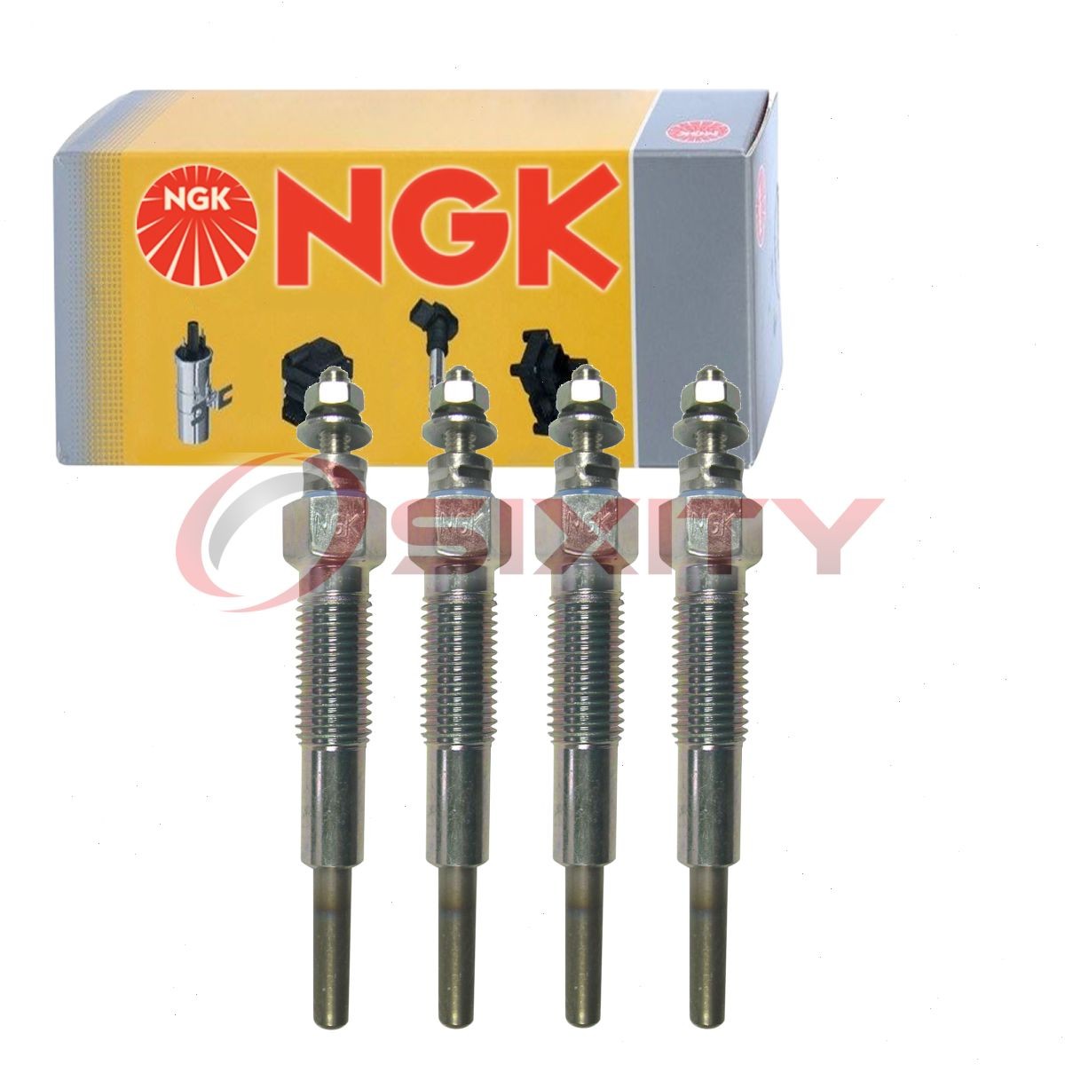4 pcs NGK Diesel Glow Plugs for 1984-1985 Mazda 626 2.0L L4 - Engine Kit Set jr
