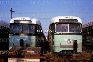LAMTA. PCC CARS 3022/3071. Vernon (CA). Original Slide 1963. TO CAIRO!!!